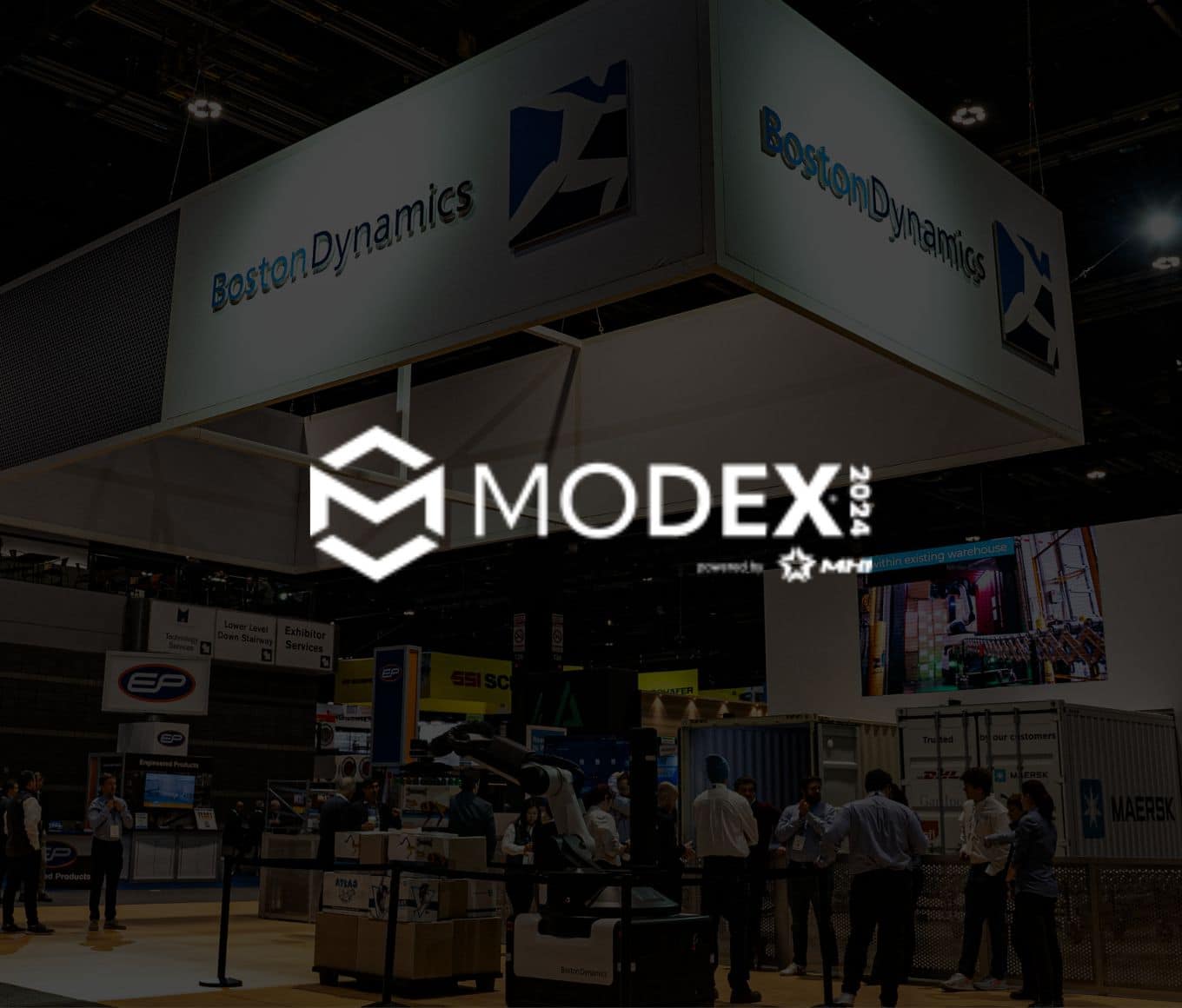 MODEX Logo over a trade show booth