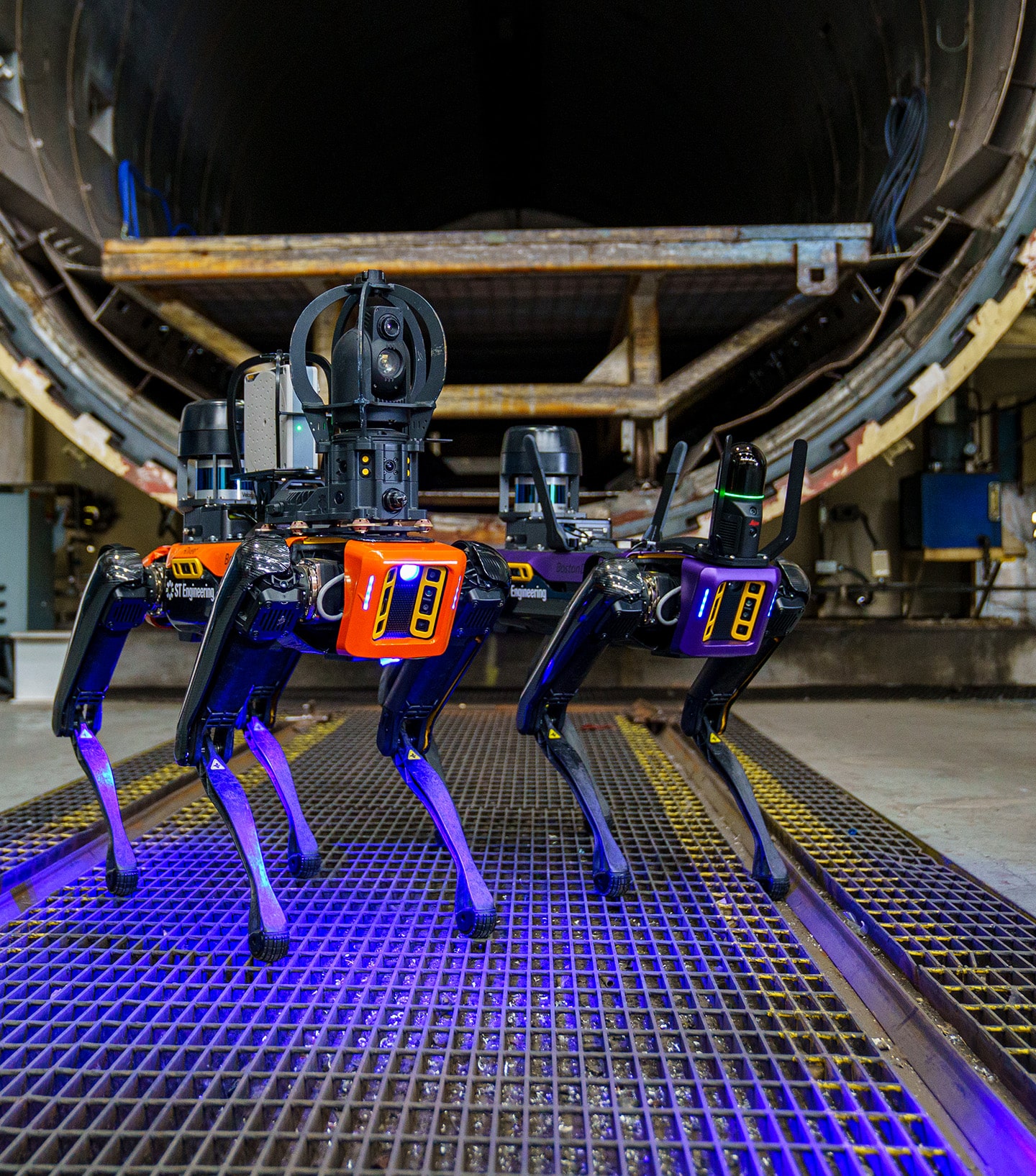 2 Spot robots equipped for various inspection and reality capture tasks