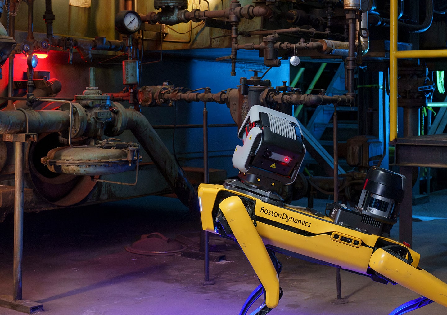 Spot robot uses the Cam 2 payload to inspect a gauge