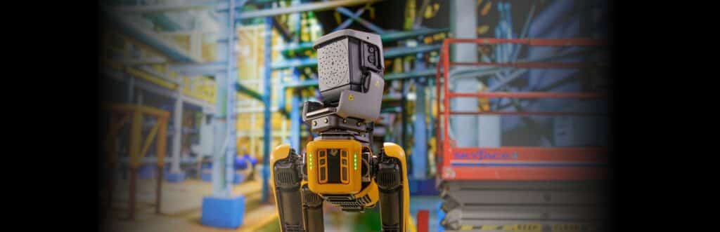 Spot in an industrial facility with a sensing payload