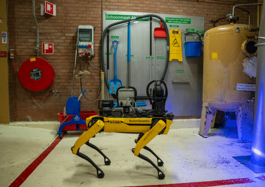 Spot inspects a 5S board with AI Visual Inspection